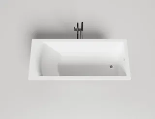 Ванна из искусственного камня Salini Cascata S-Sense 104113G 170x75см белый глянцевый